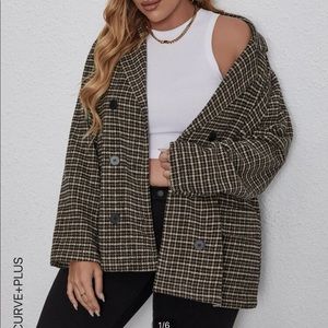 🤍3/$15🤍 Plaid Double breasted Blazer size 14